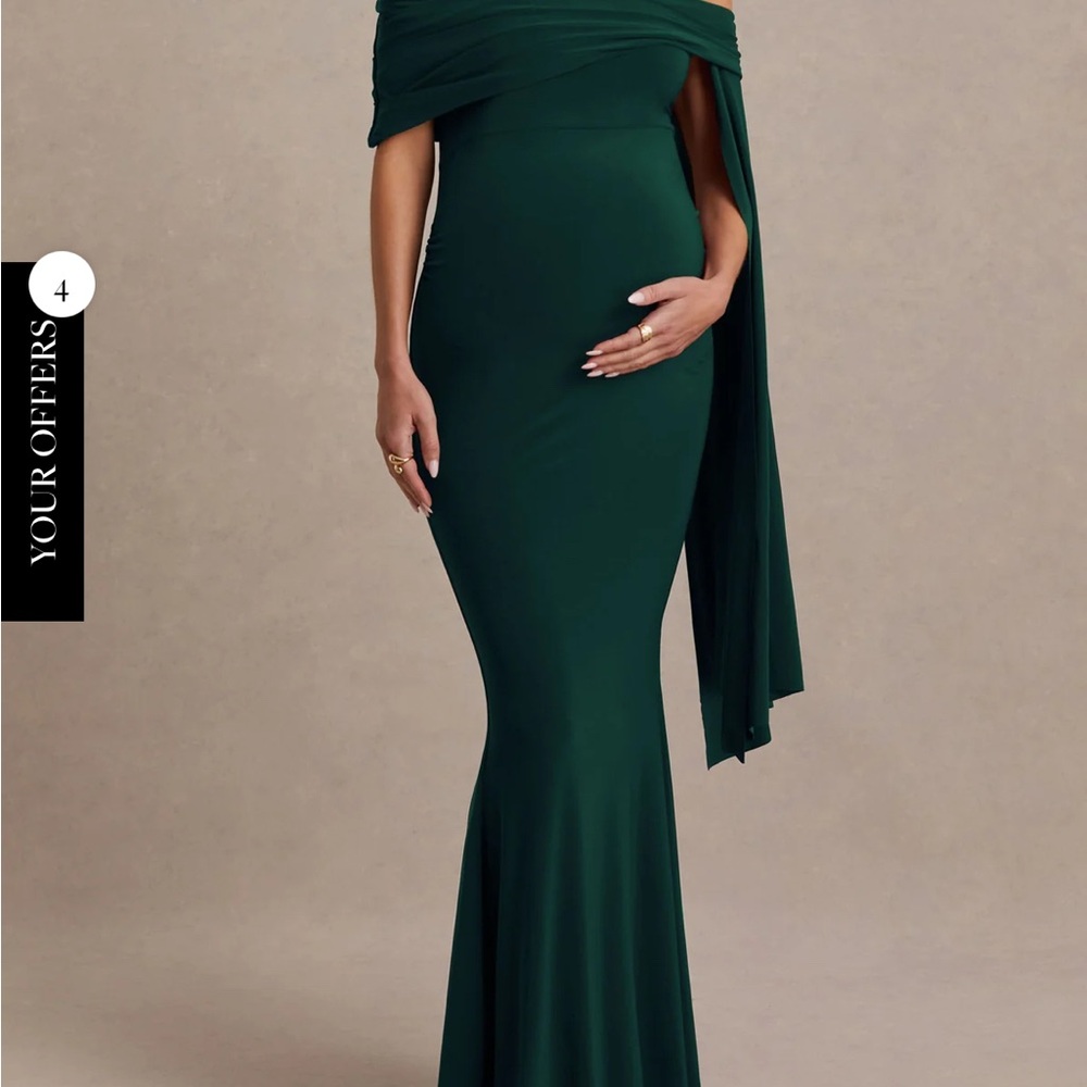 Chic One-Shoulder Green Dress